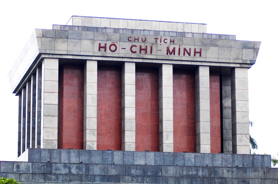 The monument to Ho Chi Minh in Hanoi Vietnam