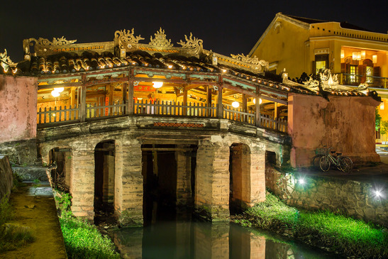 The Japanese bridge in the old quarter of Hoi An, Vietnam